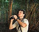 Ornitólogo Tiago Laranjeiras explica como foi feita pesquisa com pássaros durante a expedição.