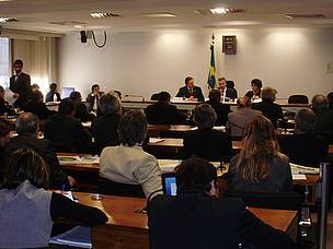 Ministra do Meio Ambiente Izabella Teixeira fala durante audiência pública sobre reforma do Código Florestal no Senado, em 30/06/2011.