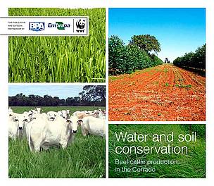 Cover of the booklet Conserving water and soil - beef cattle ranching in the Cerrado