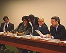 Deputado Fernando Marroni, ministra Izabella Teixeira, deputado Jorge Khoury e ministro Paulino de Carvalho Neto, em audiência pública na Câmara dos Deputados. 