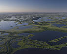 Vista aérea do Pantanal