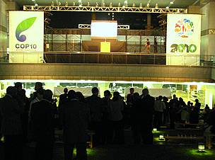 Evento de encerramento da primeira semana da COP 10, em Nagoia.