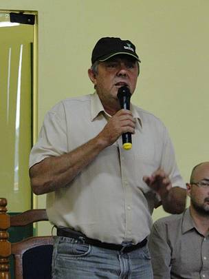 O presidente do Sindicato Rural do Sul do Amazonas (Sindisul), Carlos Koch, durante um evento promovido pelo WWF-Brasil em novembro de 2015
