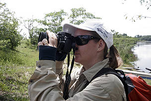 Cristiane Klein, bióloga. Expedição Guariba-Roosevelt 2010.