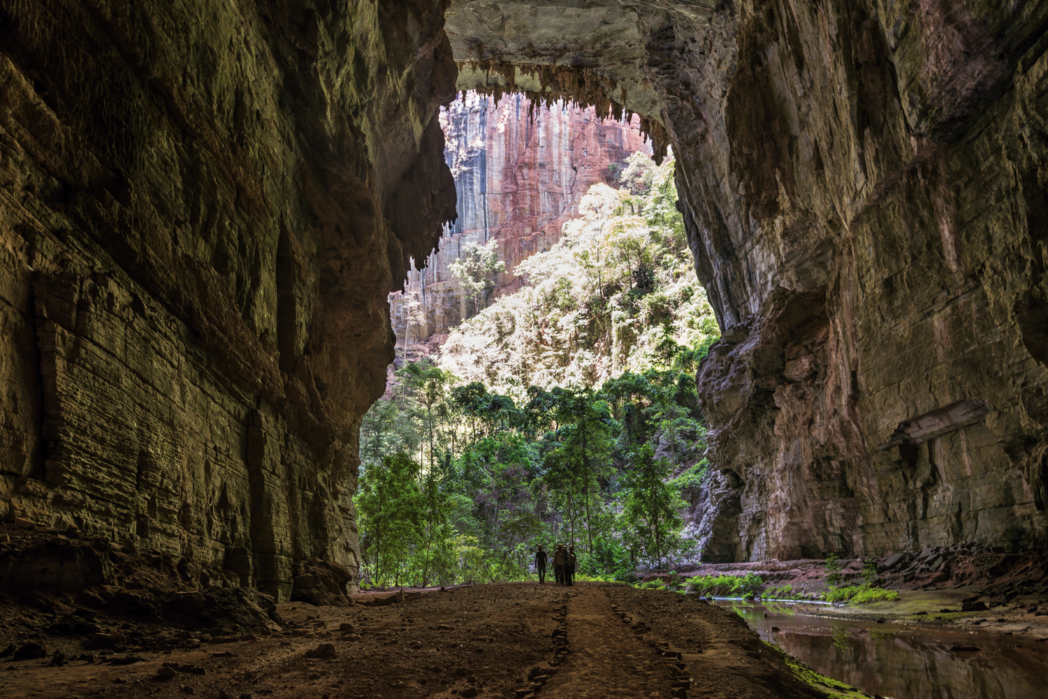 Caatinga e Cerrado: Gruta do Janelão nas Cavernas do Parque Nacional do Peruaçu, em Januária - Minas Gerais