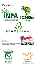 Faixa com as logos dos parceiros da Expedição Midiática Mariuá Jauaperi 
© WWF-Brasil