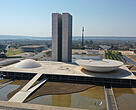 Vista aérea do Congresso Nacional em Brasília-DF