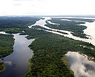 Vista aérea da amazônia durante a Expedição Científica à Terra do Meio, Pará, em 2009.